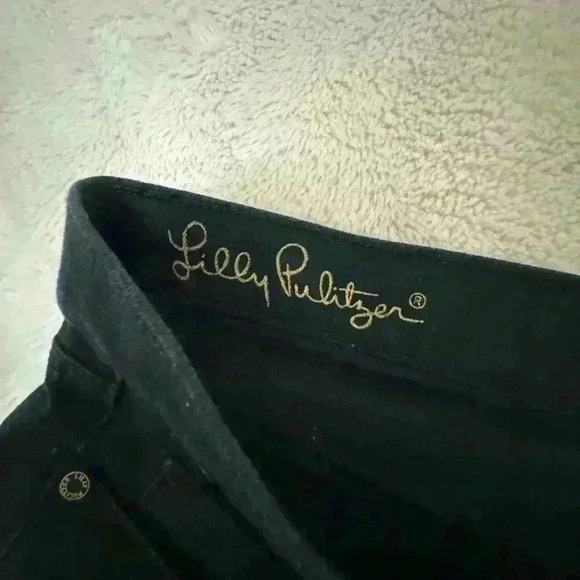 Lilly Pulitzer Black Pants size 2 055-D - Picture 3 of 4